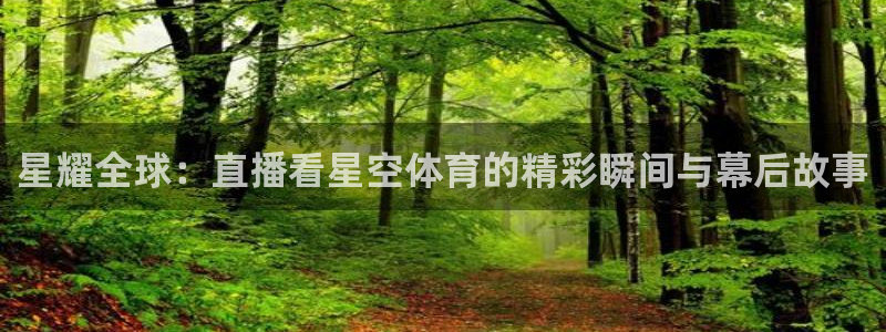 星耀全球：直播看星空体育的精彩瞬间与幕后故事