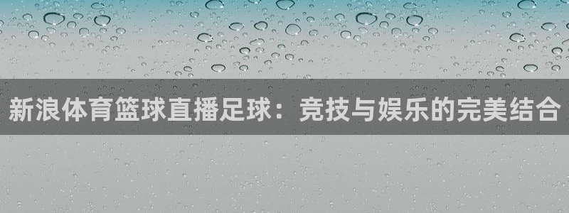 新浪体育篮球直播足球：竞技与娱乐的完美结合